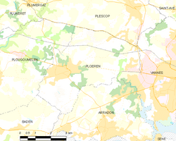 Map commune FR insee code 56164